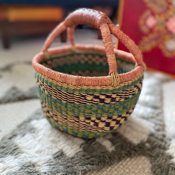African Market Baskets Accents African Market Baskets Handmade Mini Straw Basket Poshmark